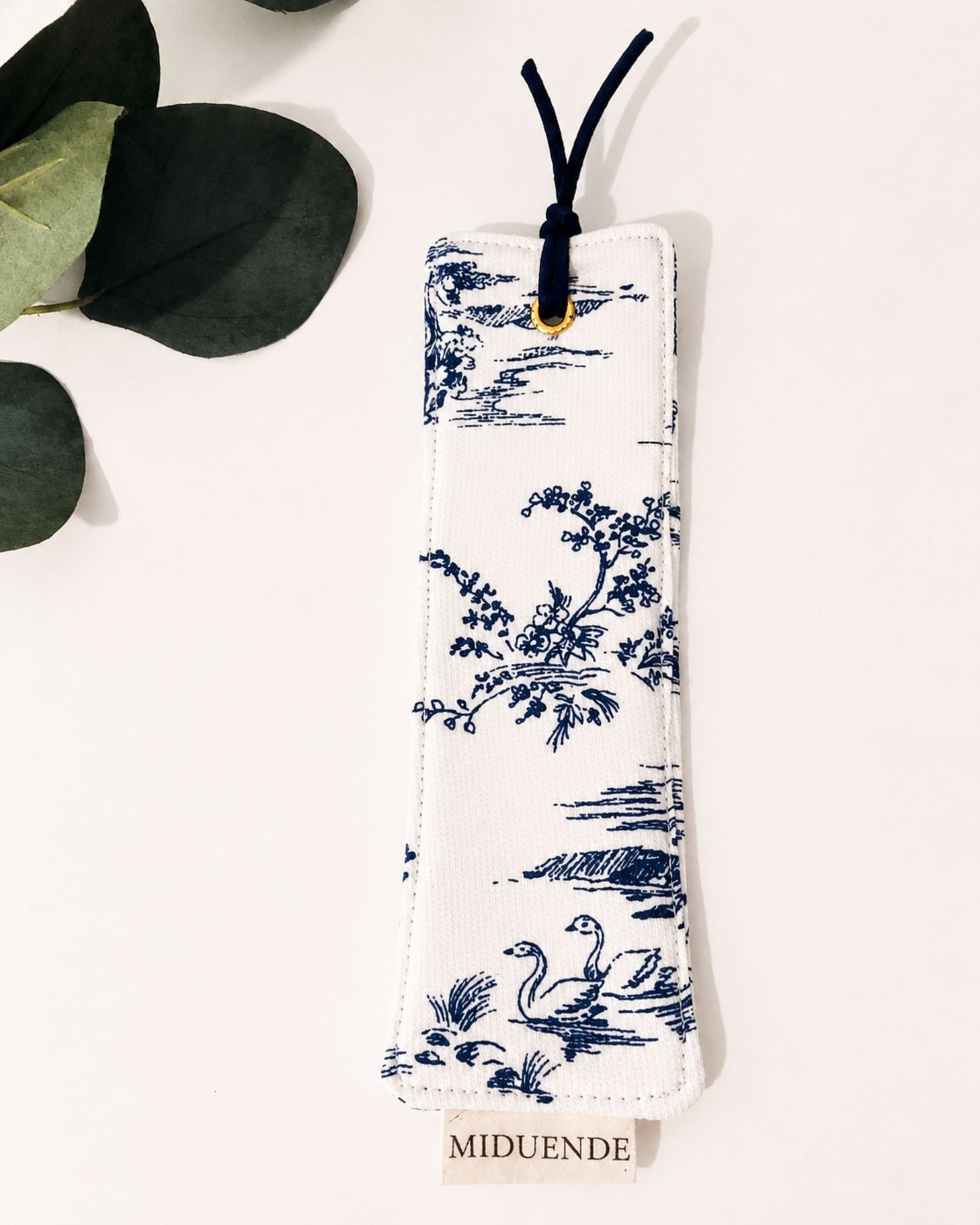 Marcapáginas de tela Toile de Jouy personalizado