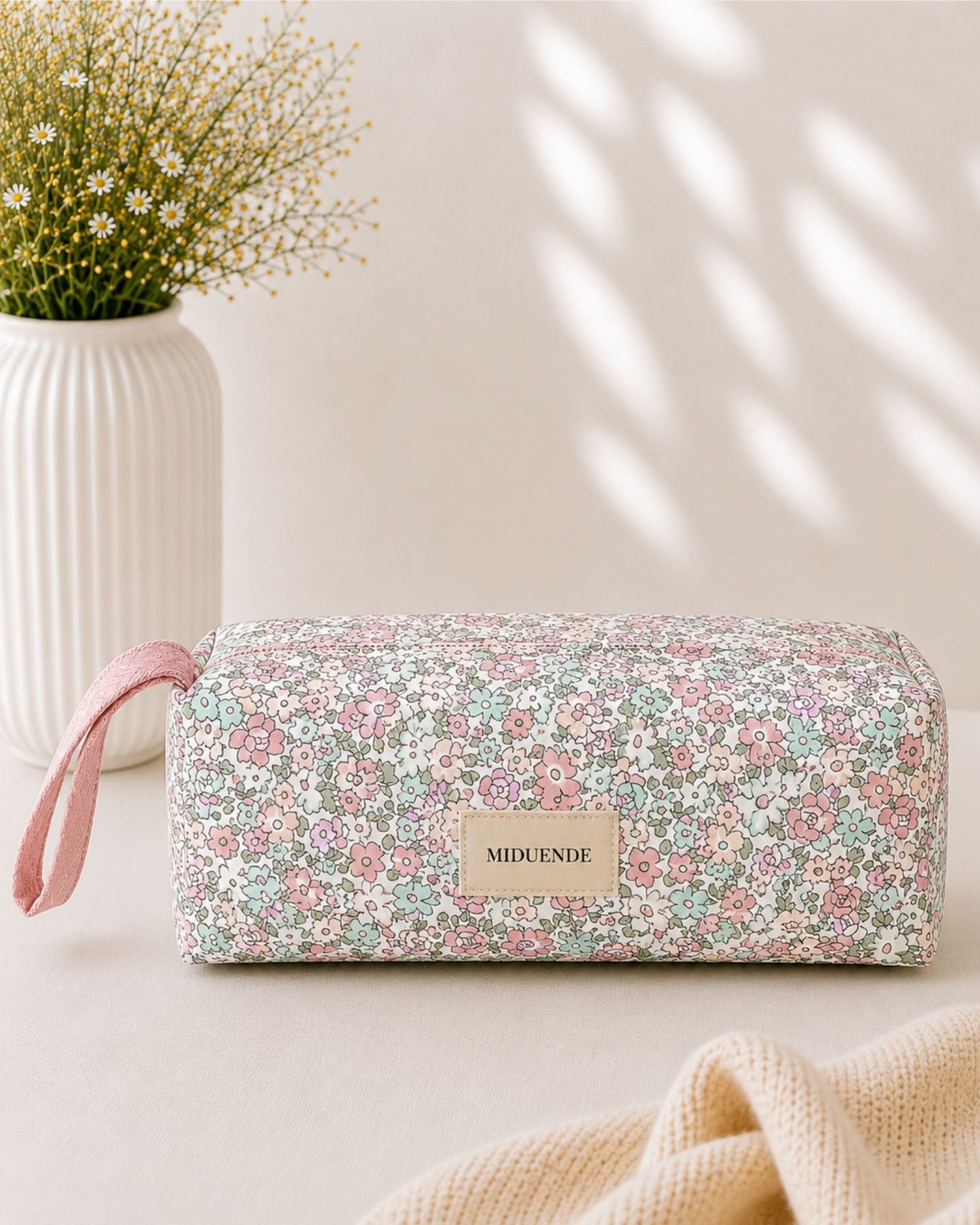 Neceser HairTool personalizado en tela Floral Rosa MiDuende