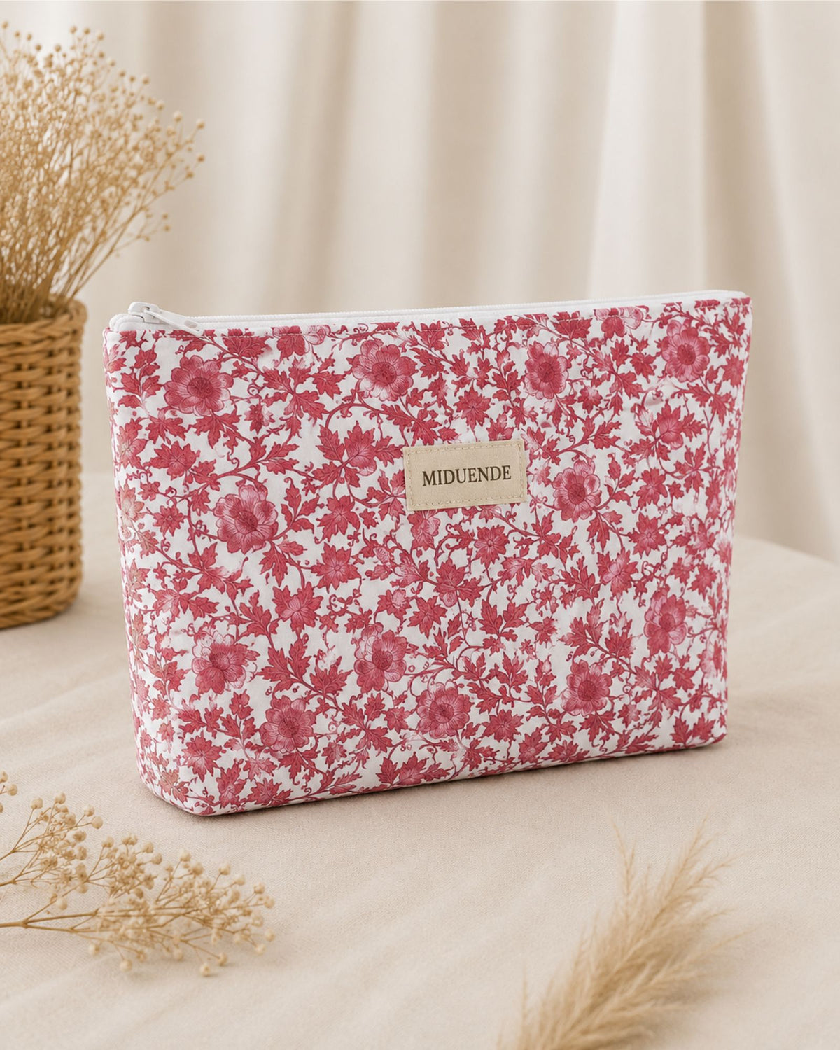 neceser maxi en tela frambuesa personalizable de Miduende