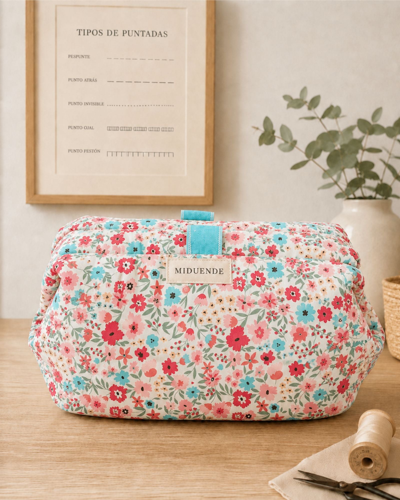 Bolsa de labores con boquilla en estampado Zara personalizada de MiDuende