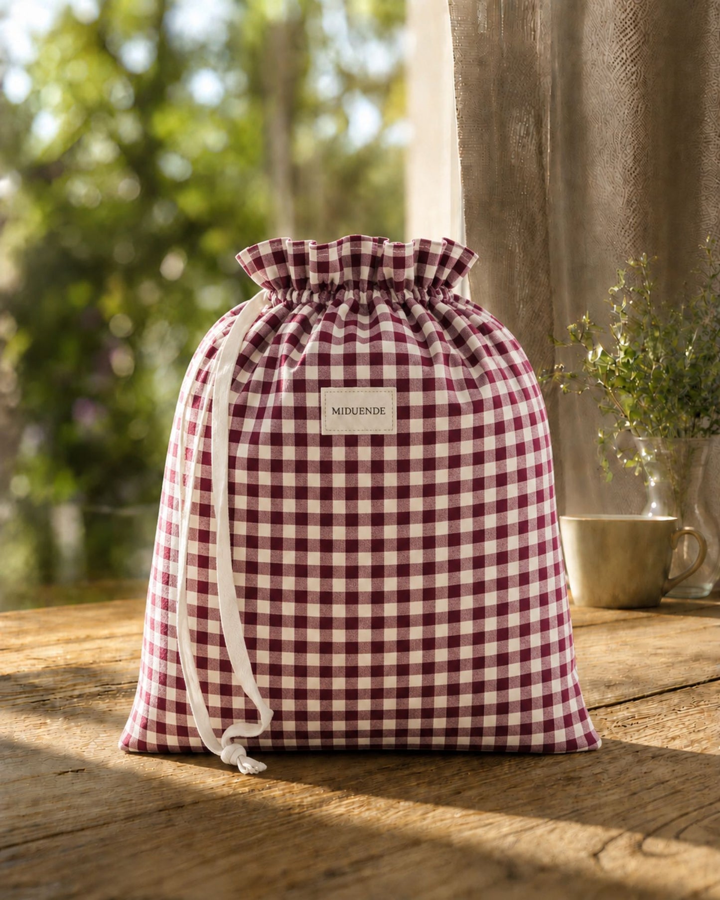 Bolsa organizadora personalizada Vichy Burdeos MiDuende