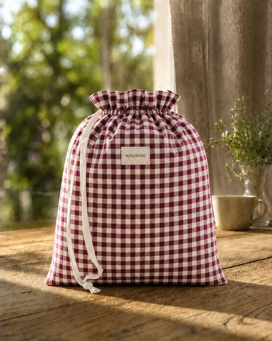 Bolsa organizadora personalizada Vichy Burdeos MiDuende