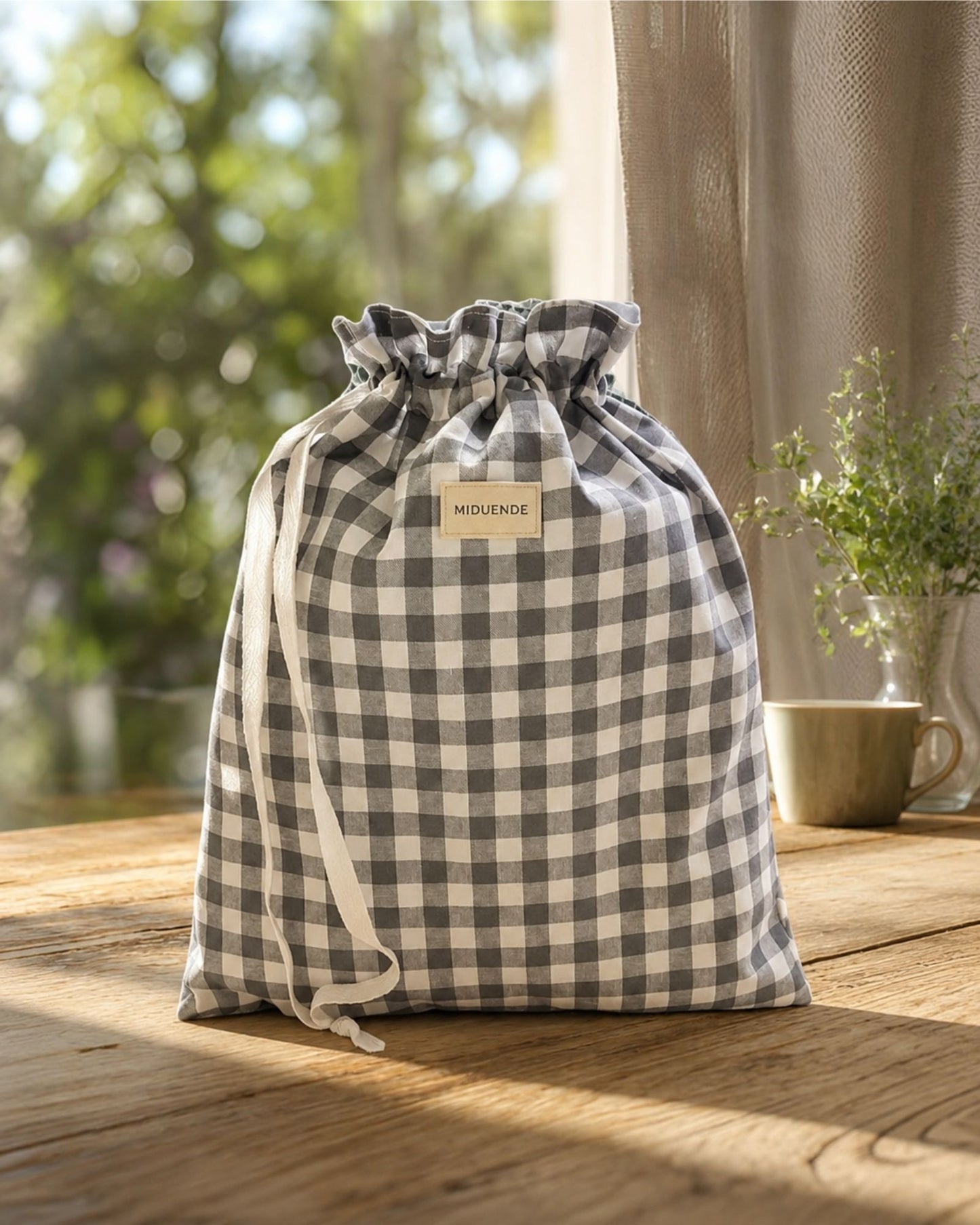 Bolsa organizadora personalizada Vichy Gris MiDuende