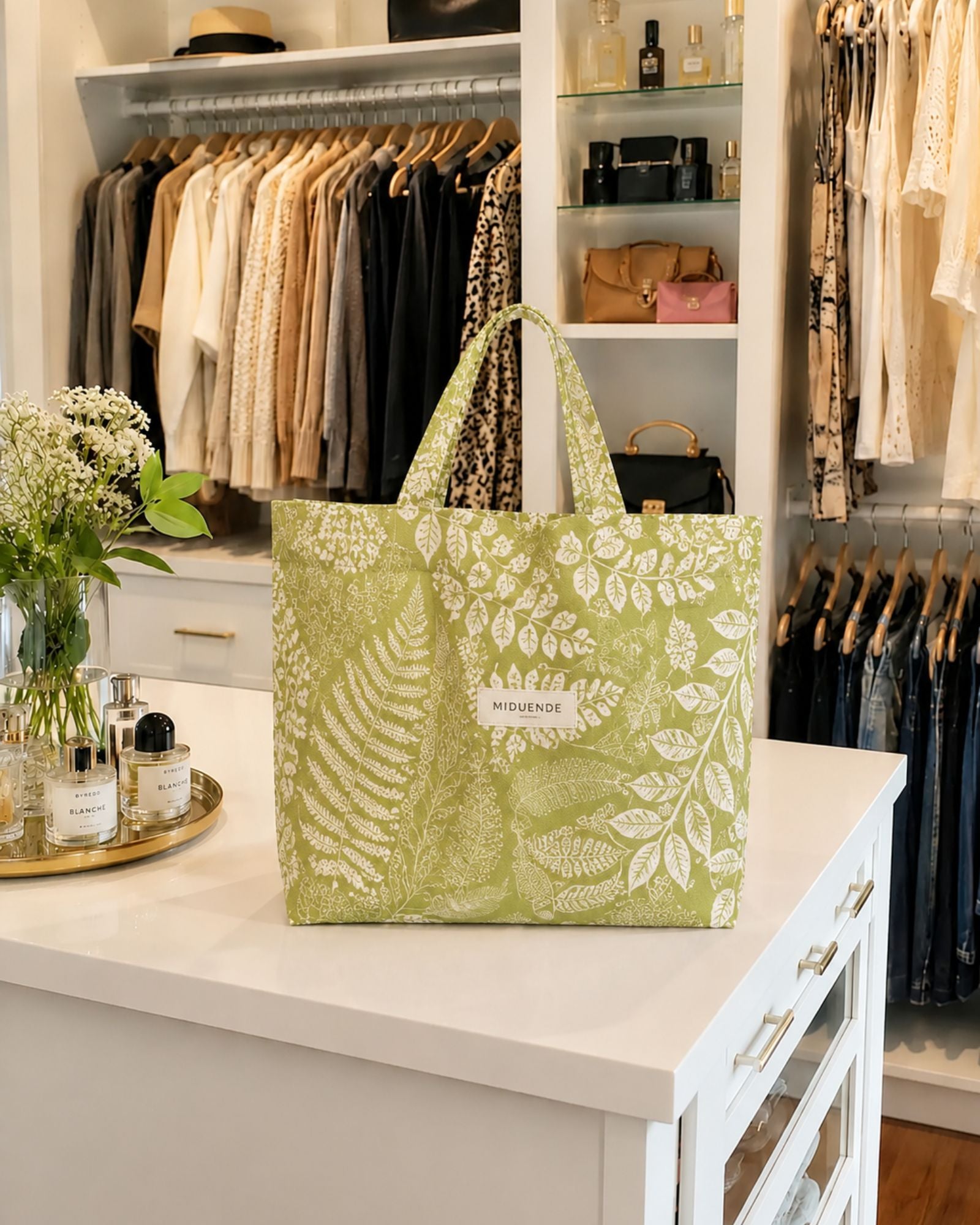 Bolso shopping de tela Amazonas personalizable con nombre o iniciales MIDuende