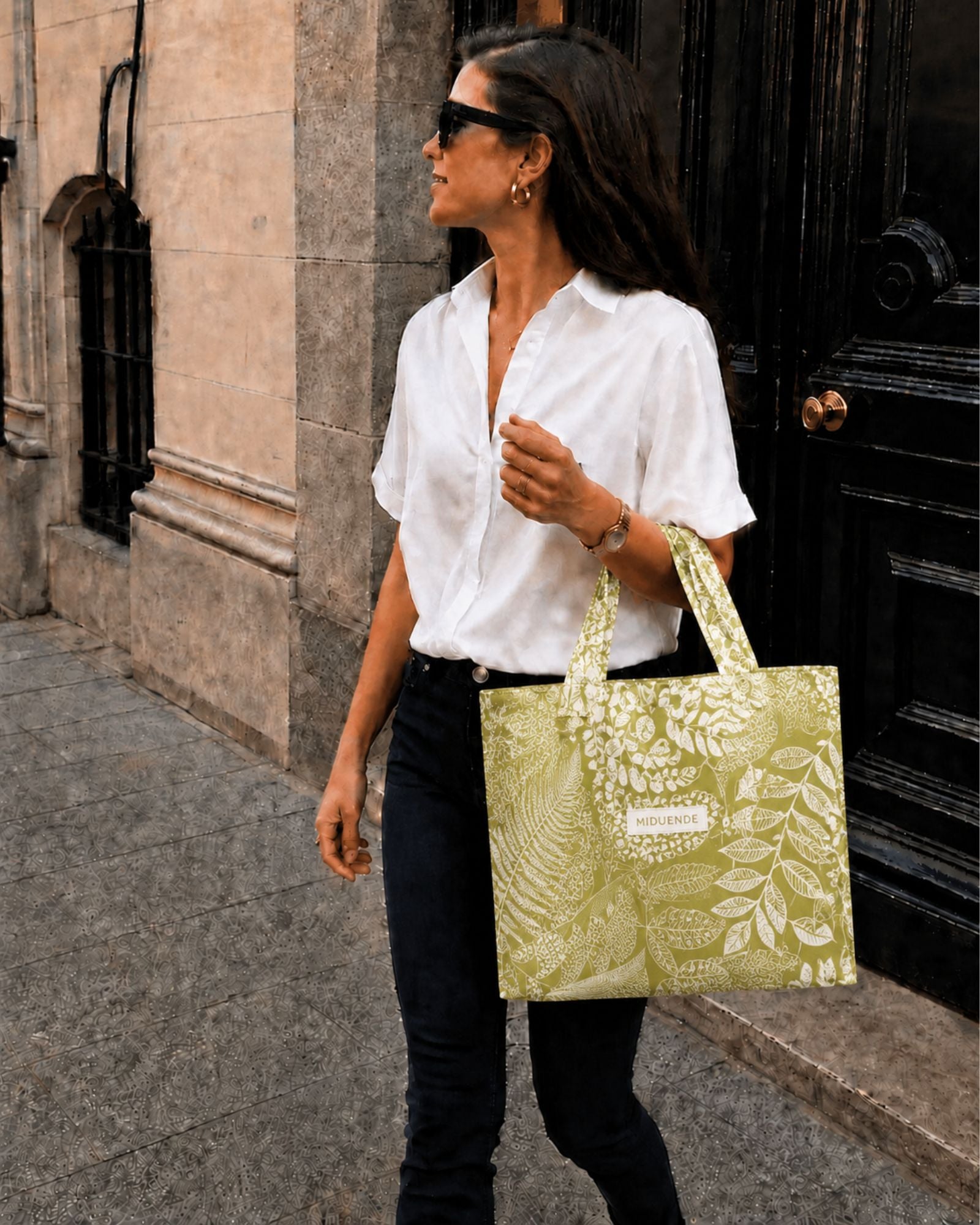 Bolso shopping de tela Amazonas personalizable con nombre o iniciales MIDuende