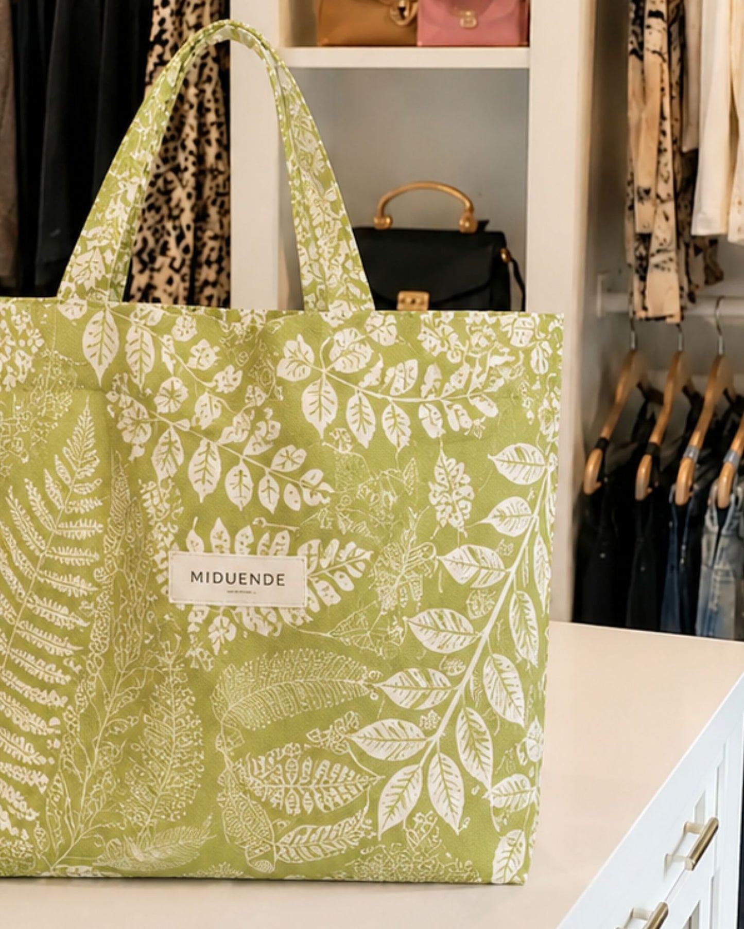 Bolso shopping de tela Amazonas personalizable con nombre o iniciales MIDuende