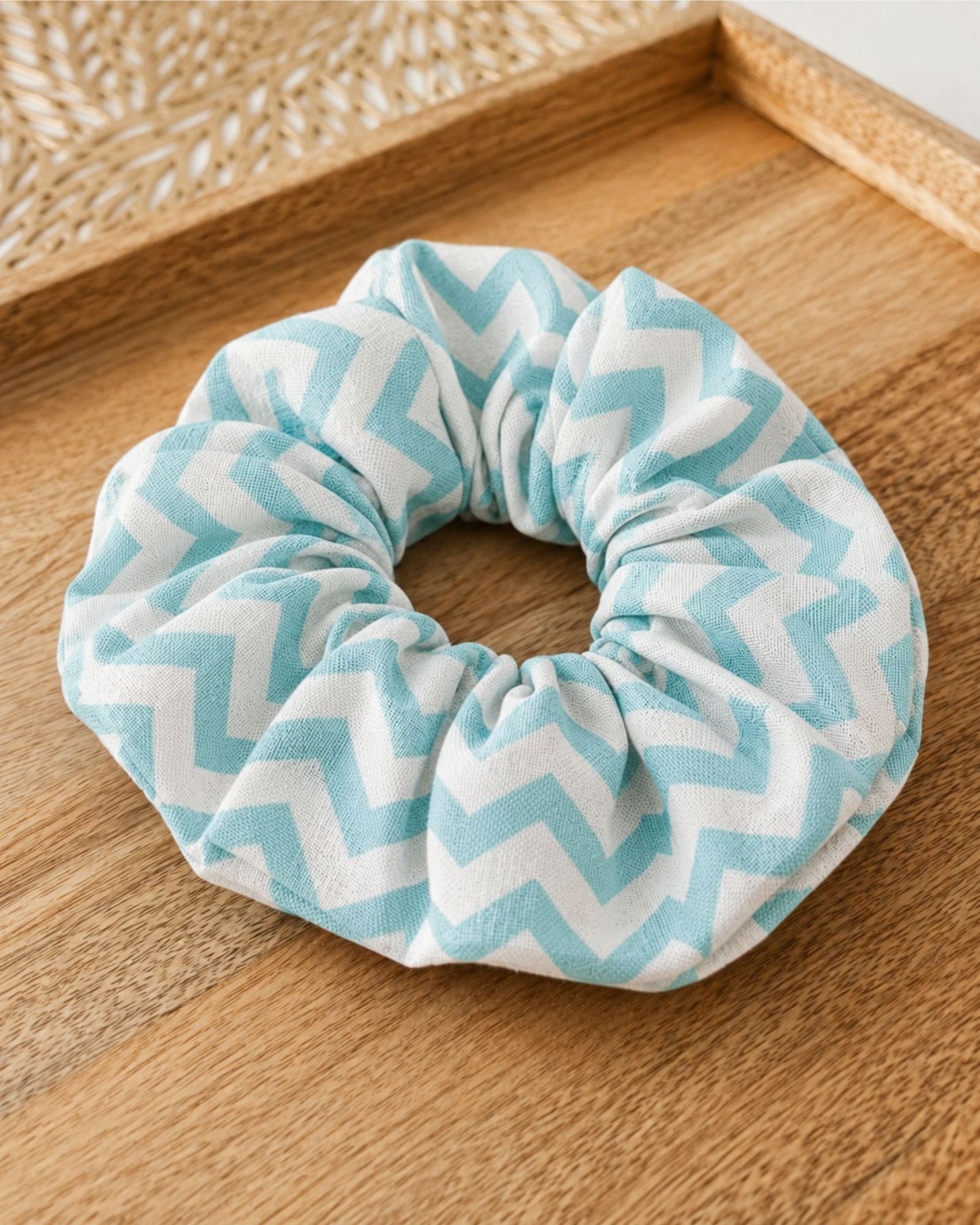 Scrunchie Zigzag verde | MiDuende
