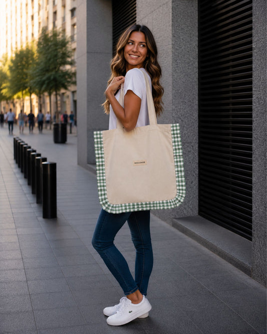 Bolso Tote Personalizado Vichy verde